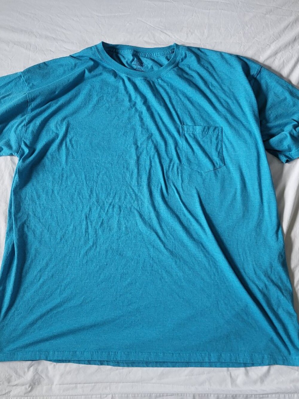 Lot of 2 Stafford T Shirt 3XLT Green Blue Pocket Heavyweight Workwear Minimalist